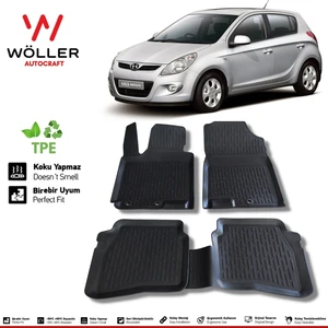 Hyundai I20 Paspas 2009 2014 Arası 3D Havuzlu Wöller Paspas