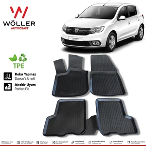 Dacia Sandero Paspas 2008 Sonrası 3D Havuzlu Wöller Paspas