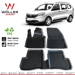 Dacia Lodgy Paspas 2012 Sonrası 3D Havuzlu Wöller Paspas