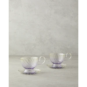 English Home Flow Borosilkat  Fincan Takımı Yeşil-Pembe