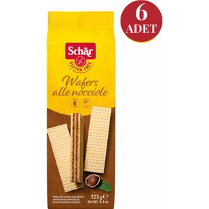 Wafers Alla Nocciole Glutensiz Fındıklı Gofret 125 gr (6 ADET)