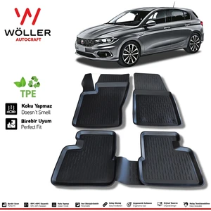 Fiat Egea Paspas Hb 2015 2023 Arası 3D Havuzlu Wöller Paspas