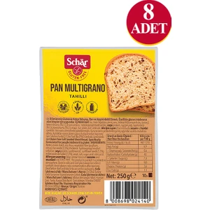 Pan Multigrano Glutensiz Ketenli Ayçekirdekli Ekmek 250 gr (8 Adet)