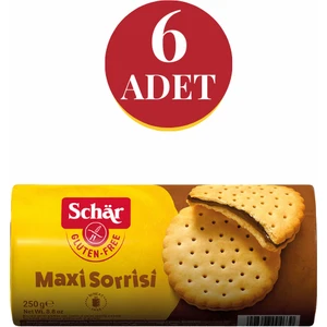 Maxi Sorrisi Glutensiz Kakao Kremalı Bisküvi 250 GR (6 ADET)