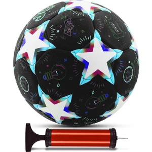 Futbol Topu Stars Pompalı Set Dayanıklı Sert Zemin Halı Saha Futbol Topu No:5 046