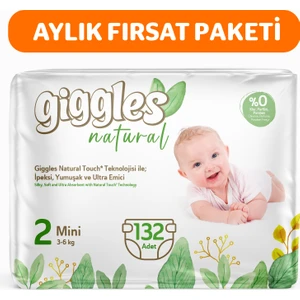 Natural 2 Numara Mini Pamuklu Bebek Bezi 132 Adet