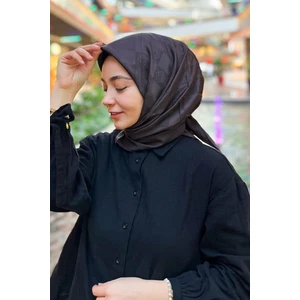 Monogram Dama Eşarp - Füme 975