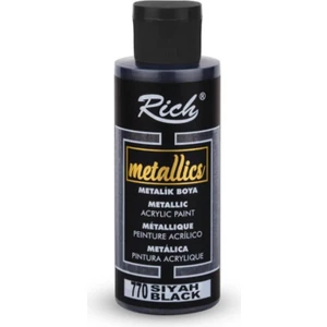 Metalik Akrilik Boya - Metallic Acrylic Paint 120CC Siyah 770