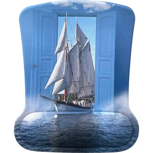 Bilek Destekli Memory Foam Kaymaz Taban Mouse Pad Desenli