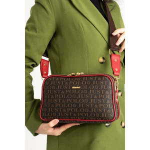 Just Polo Kadın Suya Dayanıklı Baskı Desenli 5 Bölmeli Postacı Omuz Çantası Tr3502