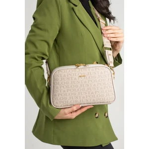 Just Polo Kadın Suya Dayanıklı Baskı Desenli 5 Bölmeli Postacı Omuz Çantası Tr3502