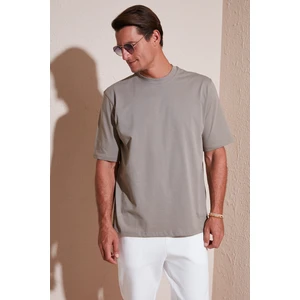 Pamuklu Oversize Bisiklet Yaka Basic T Shirt Erkek T Shirt 5902365
