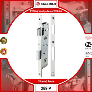 Kale Kilit Pvc Doğrama İçin Banyo-Wc Kilidi 269 P 35 mm Krom 269P3500001
