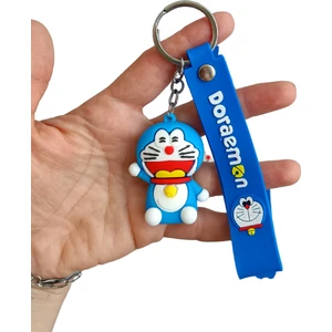 Doraemon Sevimli Kedi Figürü Anahtarlık Aksesuar Çanta Süsü Silikon 3D Aksiyon Figürü 1 Adet