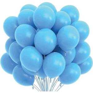 12" 30 cm Mavi Pastel Balon 20 Adet