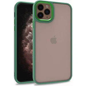 Apple iPhone 11 Pro Max Uyumlu Inci Kılıf Kenarı Silikon Arkası Sert P.c Zore Flora Kapak