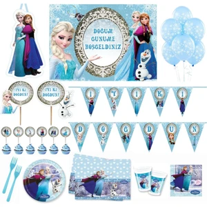 Mg Store Frozen Elsa Doğum Günü Parti Seti 8 Kişilik