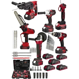 Germany Steel 6'lı Muhteşem Takım 986VX Şarjlı Somun Sökme/taşlama/vidalama/testere/dal Budama/kırıcıhilti 5