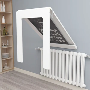 Kydonia Home Petek Üstü Oval Köşeli 60X90 cm Mdf Oval Köşeli Çerçeveli Masa Duvara Monte Kırma Katlanır Masa