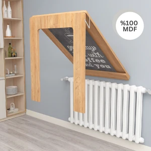 Kydonia Home Petek Üstü Oval Köşeli 60X90 cm Mdf Oval Köşeli Çerçeveli Masa Duvara Monte Kırma Katlanır Masa Çam