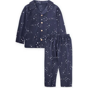 Yıldız Desenli Pijama Takım 1-8 Yaş Lacivert