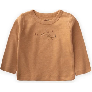 Baskılı Mevsimlik T-Shirt 0-4 Yaş Camel