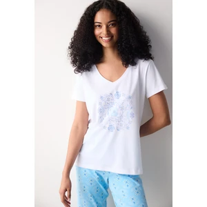 Floral Kapri Pijama Takımı