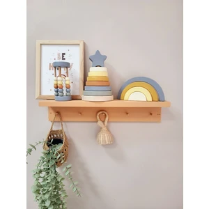 Tinyminywoods Yıldız Halka Kule Set (Halka Kule + Abaküs + Gökkuşağı )Ahşap Oyuncak Dekor Montessori Oyuncak