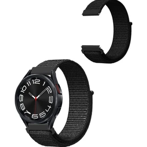 Samsung Galaxy Watch 4 40MM - 44MM 20MM Uyumlu Kaliteli Kumaş Hasır Cırtlı Kordon Kayış Bileklik Hasır Kordon