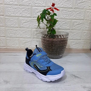 M.P One  One 3222 Mavi Cırtlı Hafif Erkek Çocuk Spor Ayakkabı