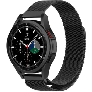 Samsung Galaxy Watch 42mm (20mm) KRD-12 Akıllı Saat Kordonu Metal Örgü Hasır Kordon Kayış Bileklik Siyah