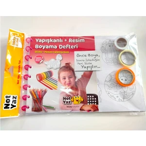 Yapışkanlı Resim Boyama Defteri