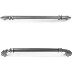 Vanni Kulp Kartal Çızgılı A.gümüş Alümınyum Mobılya Kulbu 224 mm