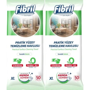 Yüzey Temizlik Havlusu 50 Yaprak Xl Temizlik Kokulu 2 Li Set 100 Yaprak Plastik Kapaklı