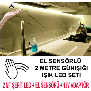 Elektroled Market El Sensörlü Mutfak Dolabına LED(GÜNIŞIĞI 2 METRE)(Videoyu Izleyiniz)