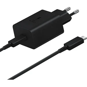 Tekno Shop 34 Samsung 45W Pd Z Flip- 5  Z Flip 6 - Z Fold 5 - Z Fold 6 Orjinal Şarj Cihazı Takımı Type-C Süper Hızlı Şarj Cihazı Siyah