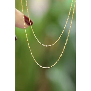 14 Ayar Altın Ince Aynalı Zincir Kolye