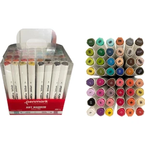 48 Renk Marker Kalem Seti Çift Taraflı ( Made In Türkiye)
