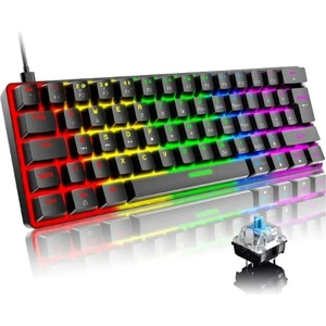 Ata Soft Atasoft T60 Mavi Switch Mekanik Klavye Kablolu Gaming Oyuncu Klavyesi