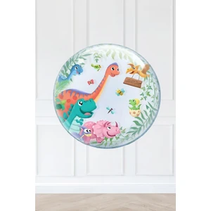 Dinazor Konsept Yuvarlak Folyo Balon Dinozor Doğum Günü Balonu 45CM