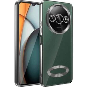 Xiaomi Redmi A3 4g 2024 Kılıf Renkli Kenarlı Arkası Şeffaf Logo Gösteren Kamera Korumalı Omega Silikon