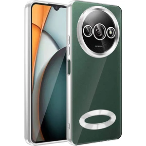 Xiaomi Redmi A3 4g 2024 Kılıf Renkli Kenarlı Arkası Şeffaf Logo Gösteren Kamera Korumalı Omega Silikon