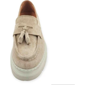 Milonek Shoes 13081933 Bej Süet Püsküllü Terlik