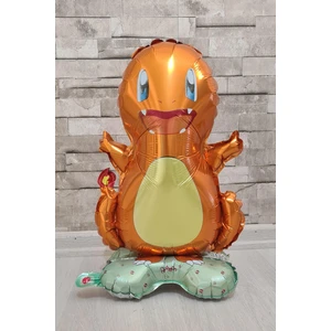 Ayaklı Charmander Folyo Balon Kendi Dik Durabilen Charmander Balon Pokemon Konsept