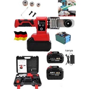 Germany Steel Alman 928VF 15 Pilli Çift Akü Plastik Pvc Boru Kaynak Makinası Kalıp Kafa Hediyel