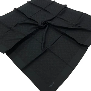 Siyah Elegance Monogram Eşarp 1090500-911
