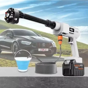 988V Dx Çift Akülü Şarjlı Yüksek Basınçlı Oto Araba Bahçe Yıkama ve Temizleme Tabancası Makinesi