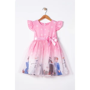 Furya Kids Mavi Elsa Karlar Kraliçesi Kız Çocuk Doğum Günü ve Parti Elbisesi