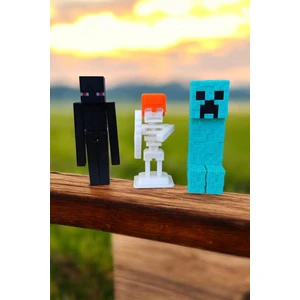 Karakter Figür Seti - Creeper, Enderman ve Skeleton