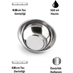 Hediye Nest Paslanmaz Çelik Köpek ve Kedi Mama ve Su Kabı
